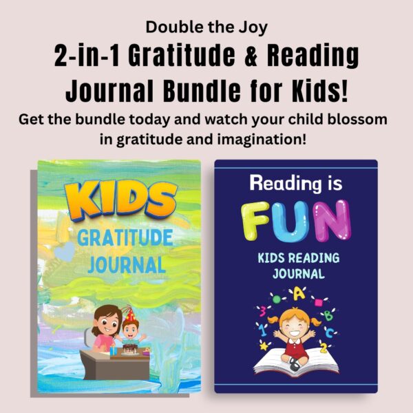 2-in-1 Gratitude & Reading Journal Bundle for Kids!