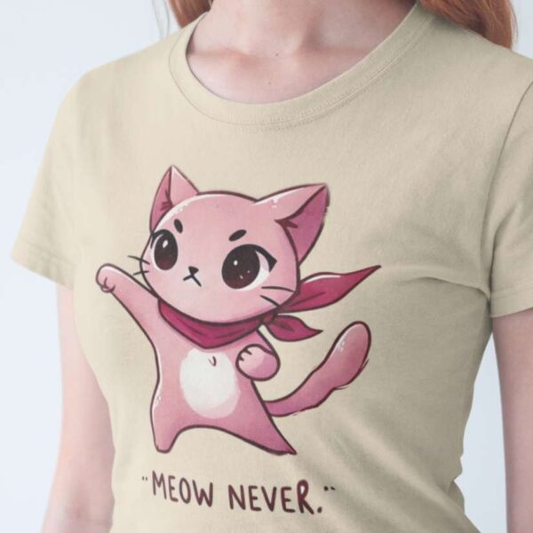 Meow never unisex jersey short sleeve tee